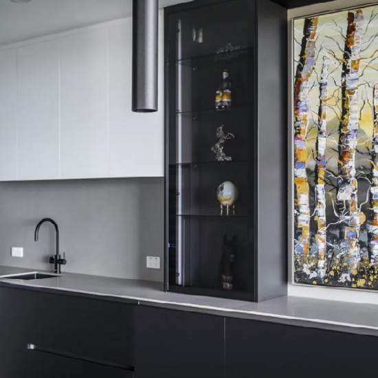 Cocina moderna de porcelánico Dekton Kovik