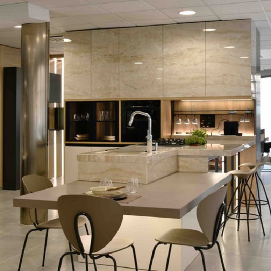 Dekton Arga isla de cocina elevada