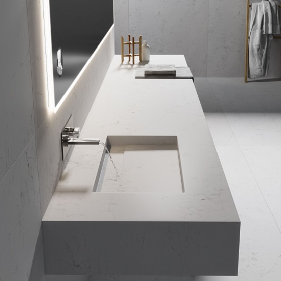 fregadero de baño Compac Unique Arabescato