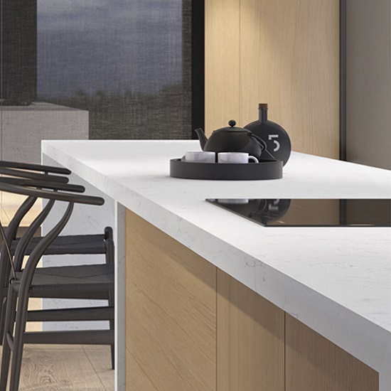 isla de cocina Compac Unique Carrara