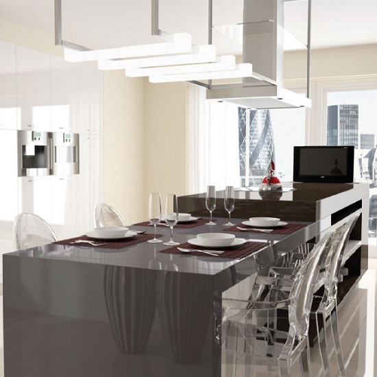 isla de cocina Compac Smoke Grey