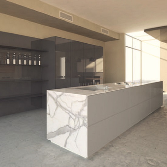 isla de cocina Techlam Kalos Bianco