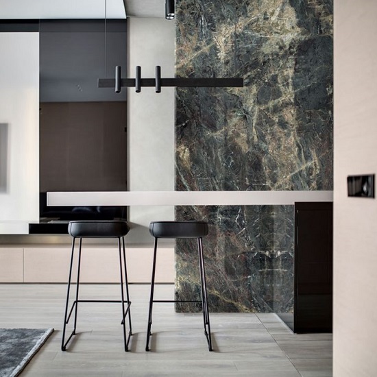 cocina decorada con Neolith Amazonico