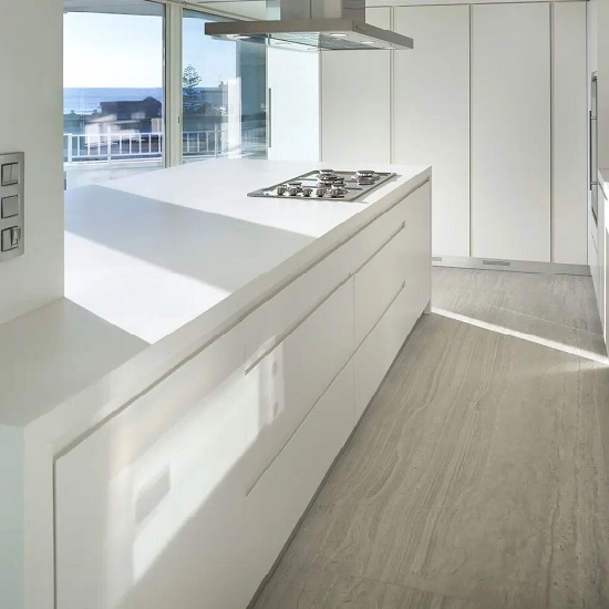isla de cocina Neolith Just White