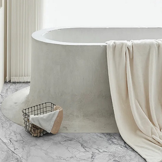 foto de un baño con suelo Neolith Alexandra