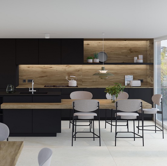 revestimiento pared Ascale Boreal Umber efecto madera roble
