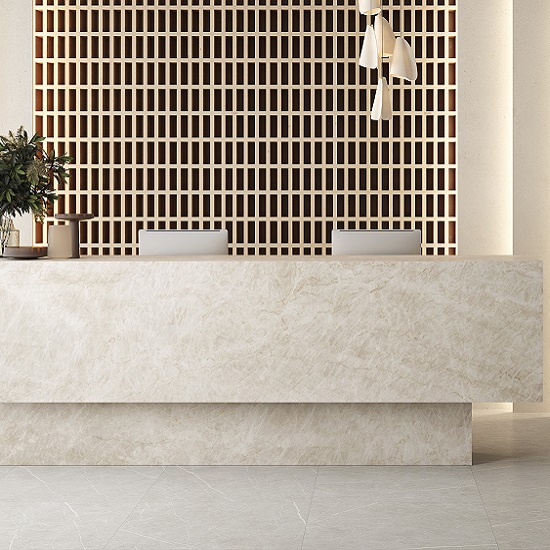 encimera y cascada Ascale Taj Mahal Almond