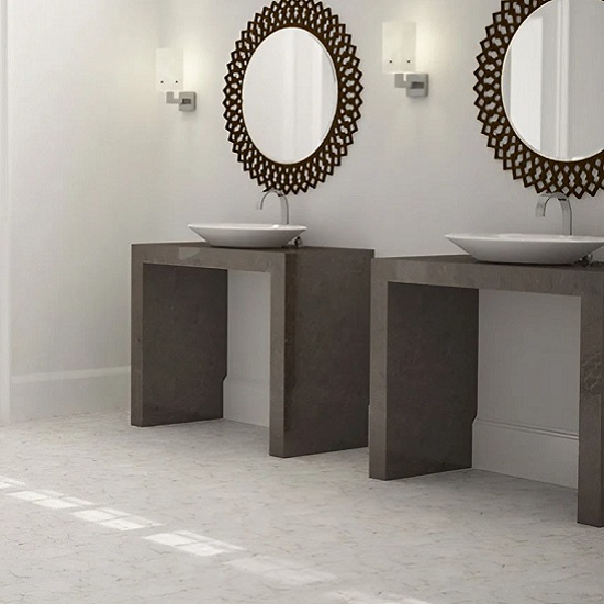 revestimento de pared y lavabo Terrazo Althea