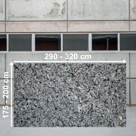 imagen de una placa de Granito Azul Platino