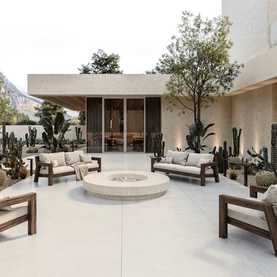 un patio con Dekton Ava