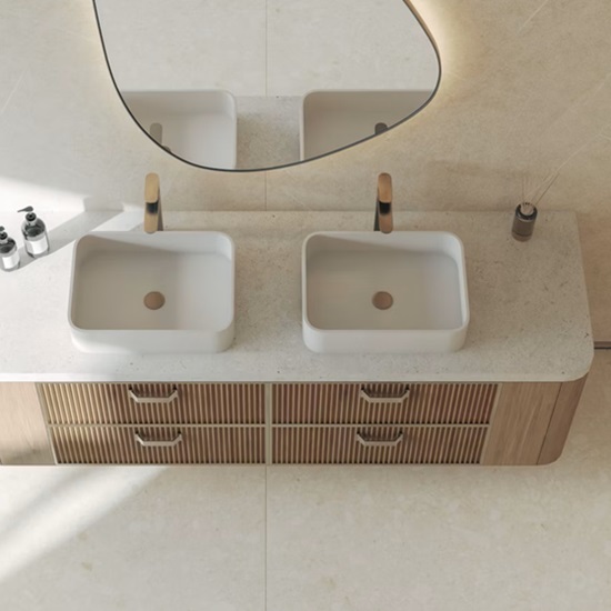 lavabo en Dekton Polar
