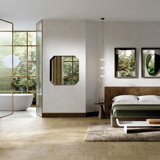 un dormitorio moderno con frente en Xtone Neda