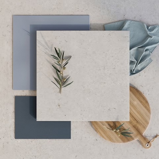 esquema de color de cuarzo gris Silestone Motion Grey